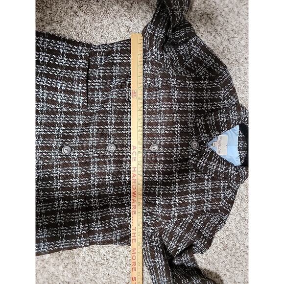 Monterey‎ Bay NWT Tweed Blazer Lady Jacket Brown/Blue Lined Size 12P - Picture 6 of 10